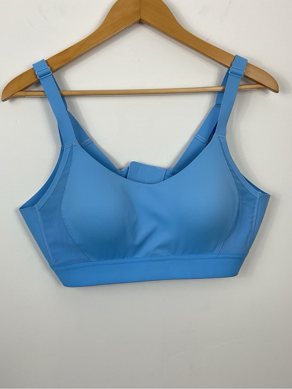 Move Theology Blue Bonded High Impact Sports Bra Womens Size Large